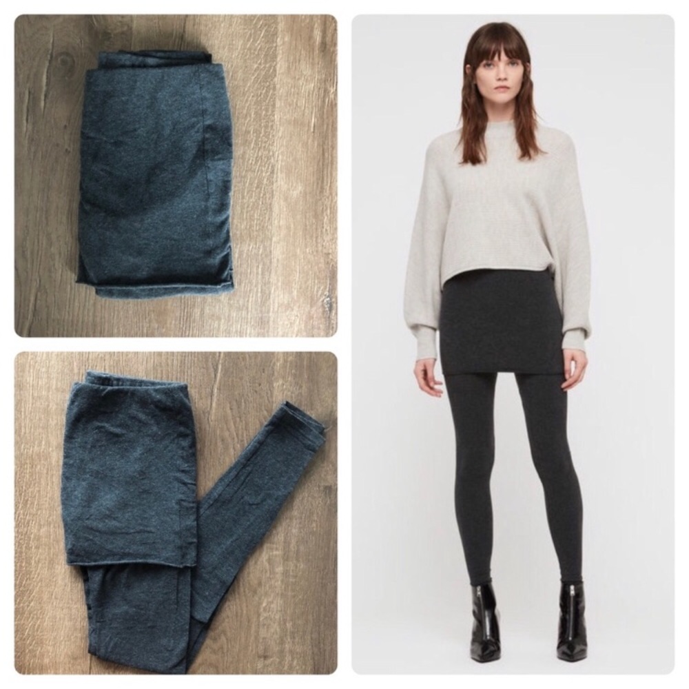 All Saints Raffi 8 crop! grey euc